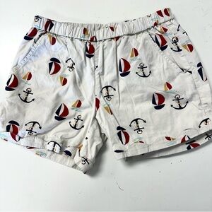 Hanna Andersson Nautical Scalloped Shorts 140 9/10